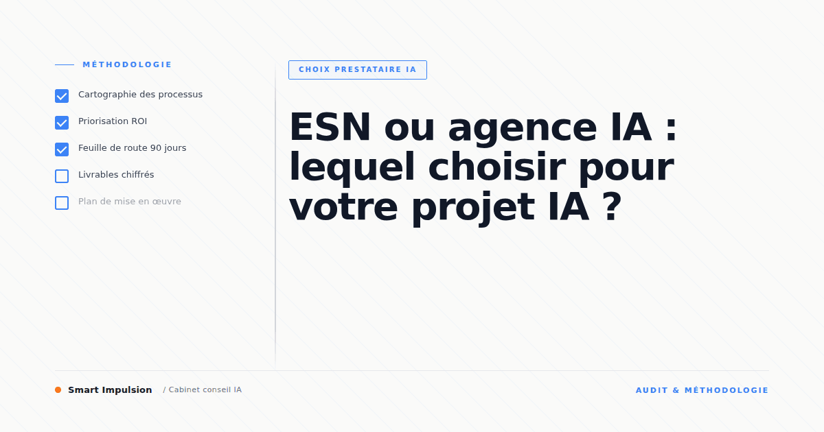 Image d'illustration pour l'article "ESN ou agence IA : lequel choisir pour votre projet IA ?"
