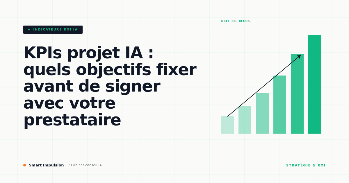 Image d'illustration pour l'article "KPIs projet IA : quels objectifs fixer avant de signer avec votre prestataire"